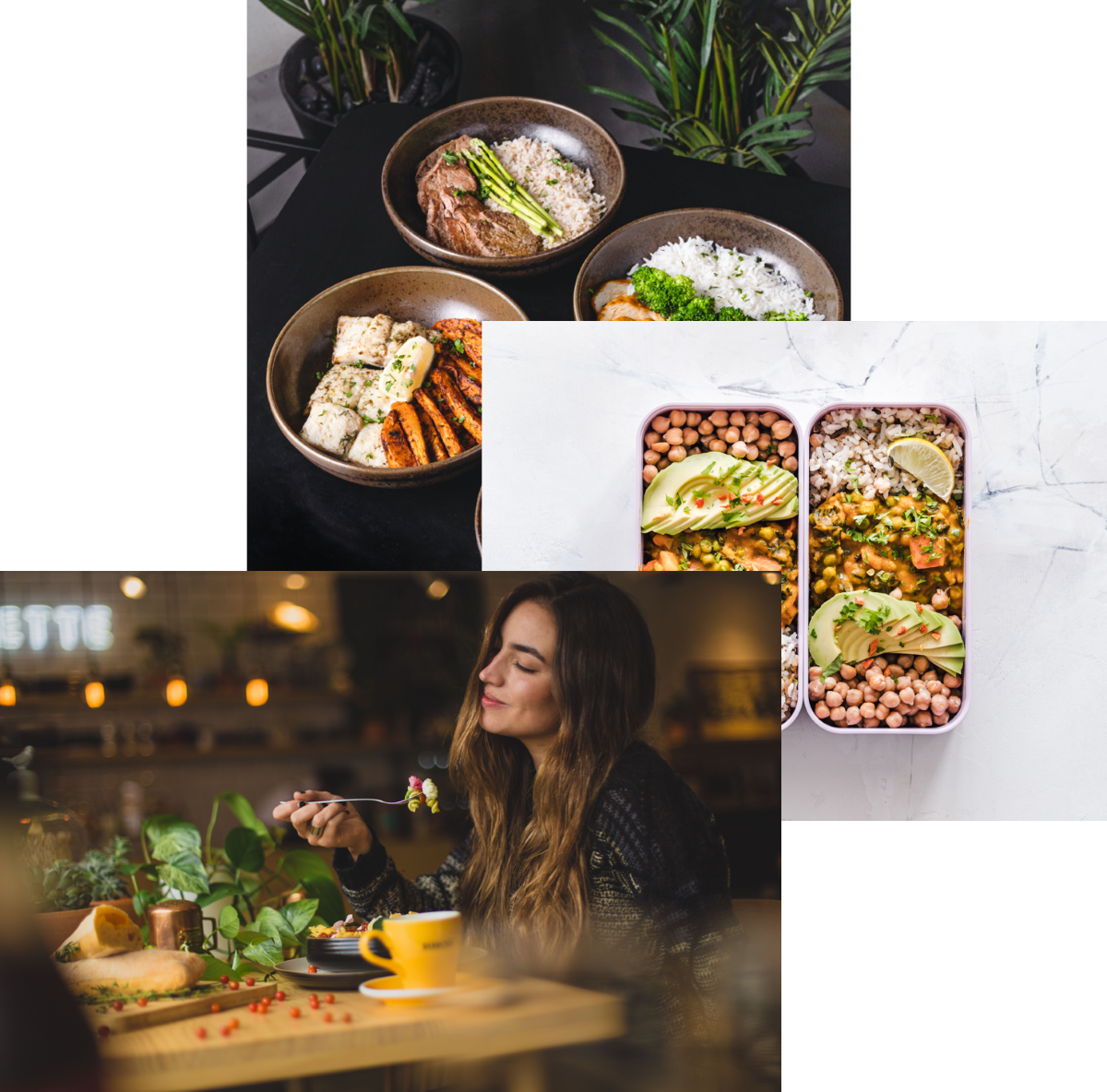 women enjoying food